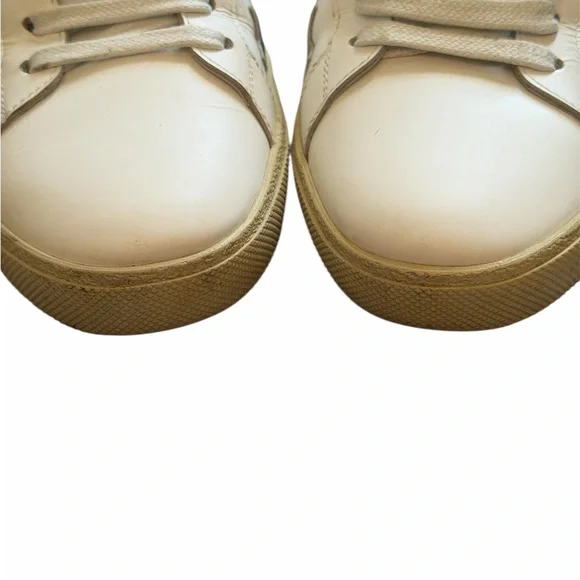 Saint Laurent Paris Court Classic Star Sneakers Leather Women’s Size 39.5 (8.5) - Picture 10 of 16